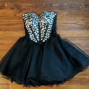 Sherri hill corset mini dress